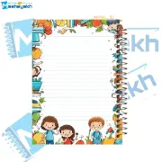 تصویر  دفتر مشق حاشیه رنگی 60 برگ مشایخ طرح کرومی (KUROMI) کد MNR653 