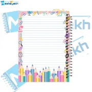 تصویر  دفتر مشق حاشیه رنگی 60 برگ مشایخ طرح کاکتوس کد MNR257 